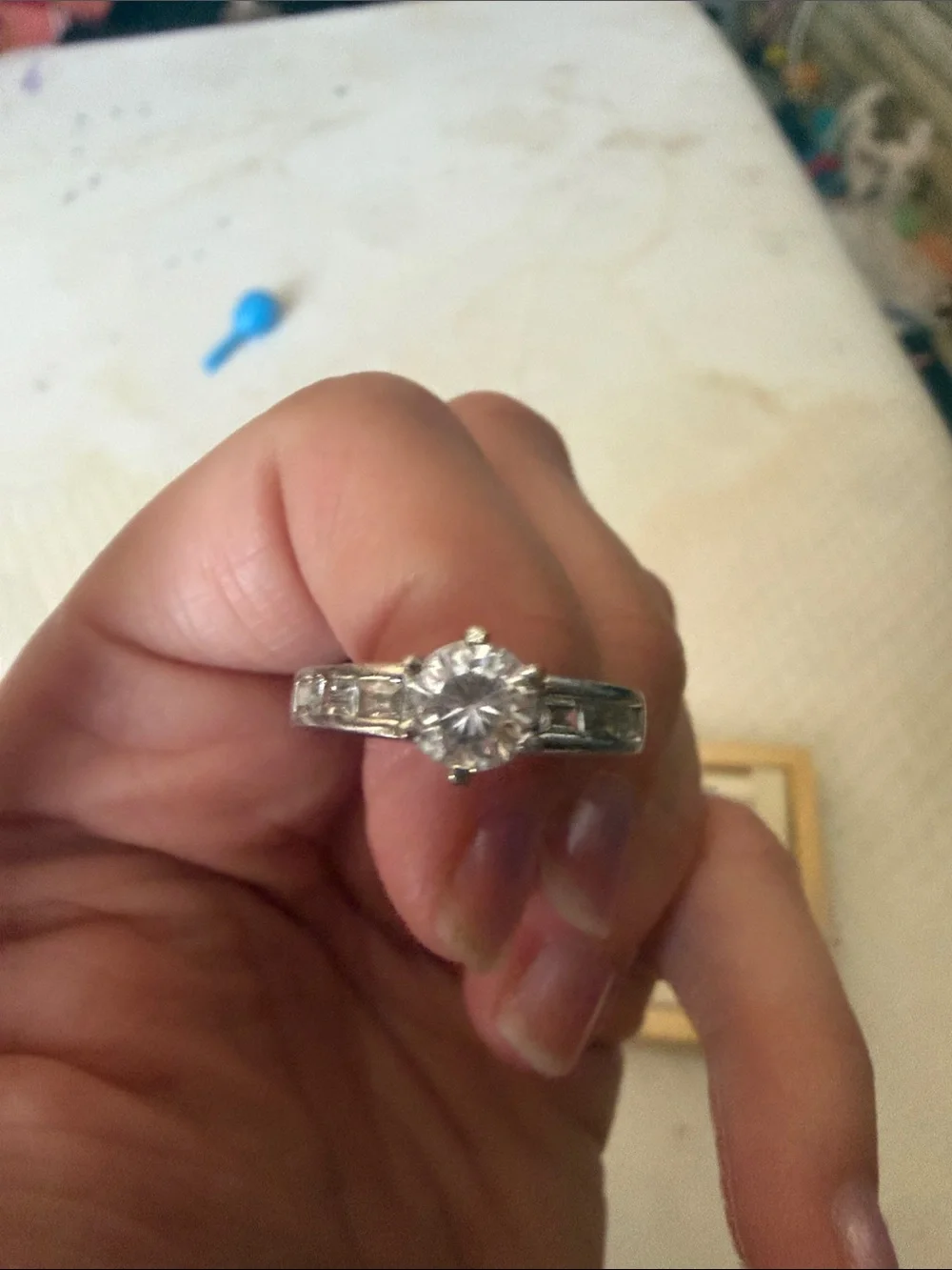 Classic Sterling Silver Round Cut Solitaire Ring in Silver